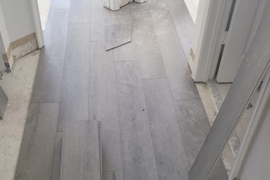 Inspiration for a contemporary hallway remodel in Miami