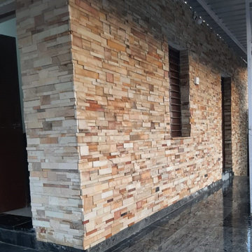 Exteriors with Fossil Format Natural Stone Wall Panels