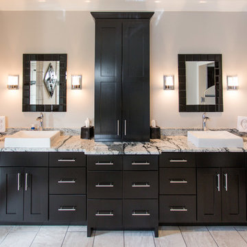 Black Cabinetry Master Bath