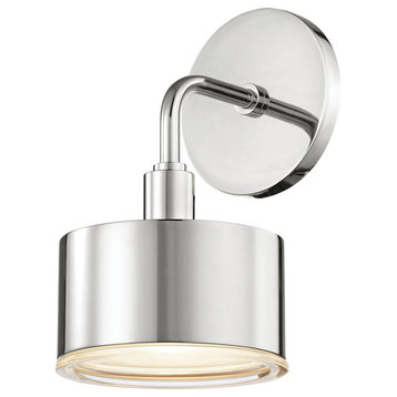 Nora 1-Light Wall Sconce, Polished Nickel