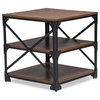 Grayson Vintage-Style Industrial Occasional End Table, Antique Bronze