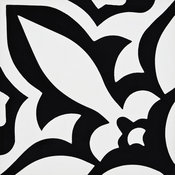 8"x8" Meknes Handmade Cement Tile, Black/White, Set of 12