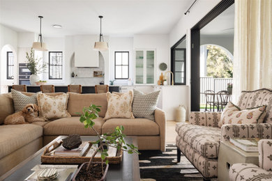 Design ideas for a mediterranean living room in Brisbane.
