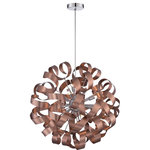 Quoizel - Quoizel Ribbons 12 Light Foyer Pendant RBN2823SG - 12 Light Foyer Pendant from Ribbons collection in Satin Copper finish. Number of Bulbs 12. Max Wattage 40.00 . No bulbs included. Platinum by Quoizel is trendsetting and forward thinking at its finest, showcasing the Ribbon`s collection. This collection was constructed to resemble a swirling pattern that is unique and captivating. It comes in a variety of sizes and fixtures available in C-Polished Chrome/ CRC-Crystal Chrome/MN- Millenia/SG- Satin Copper and WT-Western Bronze finishes. No UL Availability at this time.