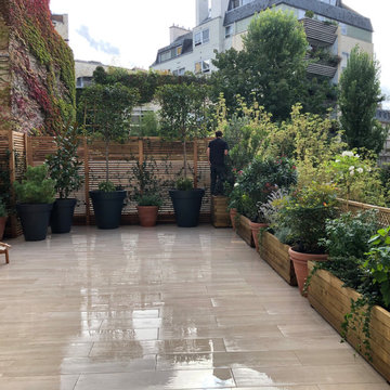 Aménagement d'une grande terrasse de 100m2 à Saint Germain des Près
