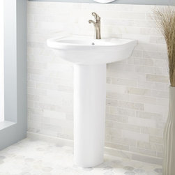 ALAMILDA PORCELAIN PEDESTAL SINK - Bathroom Sinks