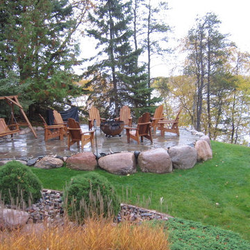 Lakeside flagstone patio