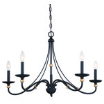 Minka Lavery - Westchester County 5-Light Chandelier in Sand Coal with Skyline Gold Leaf - Stylish and bold. Make an illuminating statement with this fixture. An ideal lighting fixture for your home.&nbsp