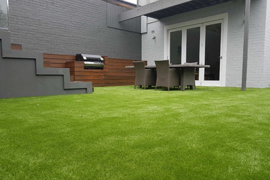 Photo of a contemporary backyard full sun xeriscape in Sydney.