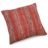 Amaranth Two-Tone Cotton and Jute Throw Pillows, Set of 2