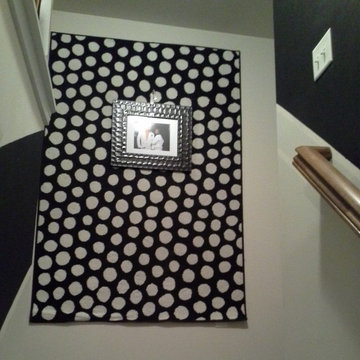 Hallway.....the start Velspar paint with silver sparkles