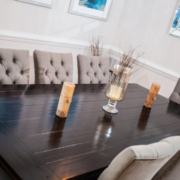 Blue hue dining room