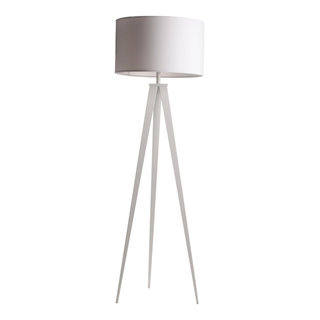 White Metal Floor Lamp | Zuiver Tripod - Midcentury - Floor Lamps - by  Luxury Furnitures | Houzz