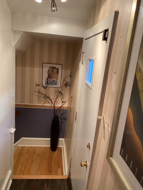 wallpaper for a small stairway area