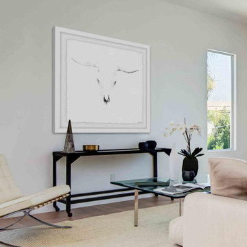 "Bleached Horns" Framed Painting Print
