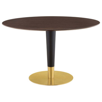 Zinque 47" Dining Table, Gold Cherry Walnut
