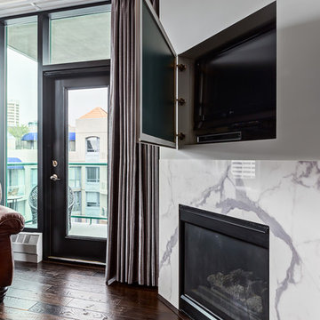 A theatre in the master bedroom
