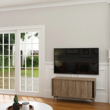 Modern Mid-Century Living Room with Western Accents