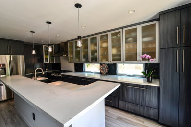 Modern Wood Grain Kitchen Cabinets