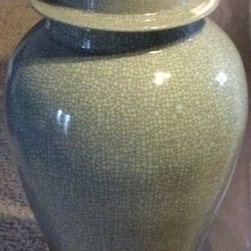 Emissary - Large Celadon Temple Jars - Decorative Jars And Urns