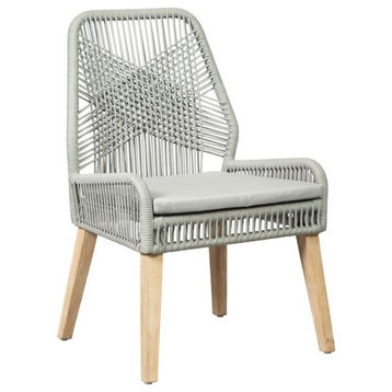 Coaster Nakia Woven Back Transitional Wood Side Chairs Gray