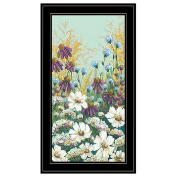 "Floral Field Day" by Michele Norman, Framed Print, Black Frame