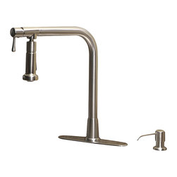 GIAGNI PIVOT SK102 Single Handle Pull Out Kitchen Faucet with Soap pump - Kitchen Faucets