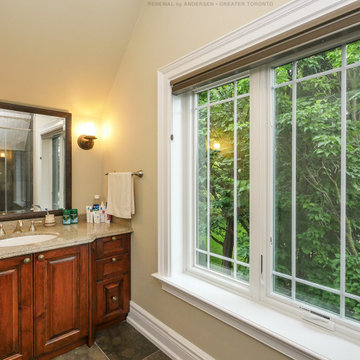 Luxurious Bathroom with Large New Window - Renewal by Andersen Greater Toronto,