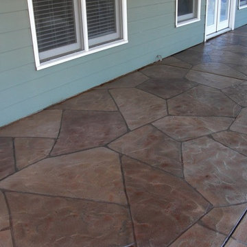 Hand-Cut Flagstone Patio Overlay