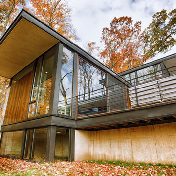 Terraced House - Elm Grove - Modern Wood Exterior in a Wooded Suburban Setting