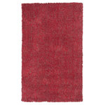 KAS Rugs & Home - Bliss 1584 Red Heather Shag, 8'x11' - Bliss 1584 Red Heather Shag 8'x11'. Hand-Woven & Other of 100% Polyester with Cotton Backing. Made in China. Vacuum regularly & spot clean stains. Professional cleaning recommended periodically.