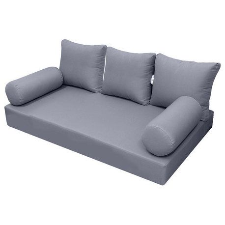 S3 Twin Size 6PC Knife Edge Daybed Mattress Cushion Bolster Complete Set AD001