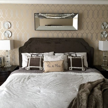 Entwined Allover Stenciled Bedroom