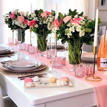 Gold & Blush Tablescape