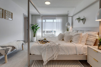 Inspiration for a scandinavian bedroom remodel in Edmonton
