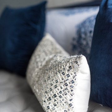 Relaxing Navy Blue Modern Bedroom
