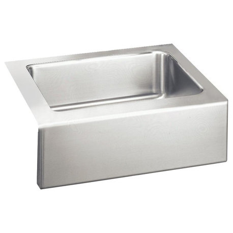 Elkay Lustertone Stainless Steel Single Bowl Farmhouse Sink Kit