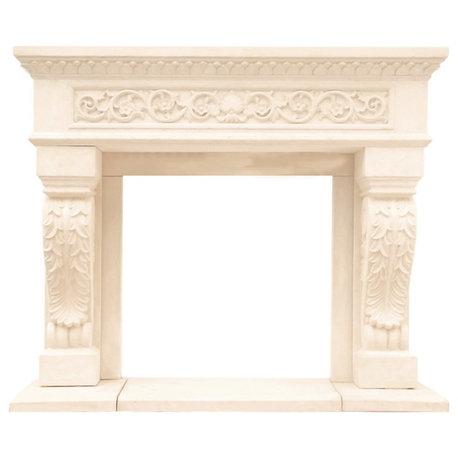 Chateau Series King Henry Cast Stone Fireplace Mantel