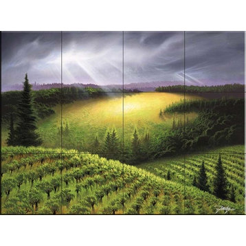 Tile Mural, The Vineyard Meadow by Jon Rattenbury