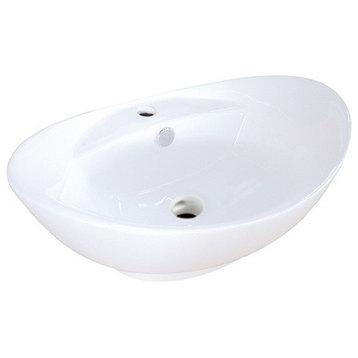 Fauceture Harmon Vessel Sink With White Finish EV4080