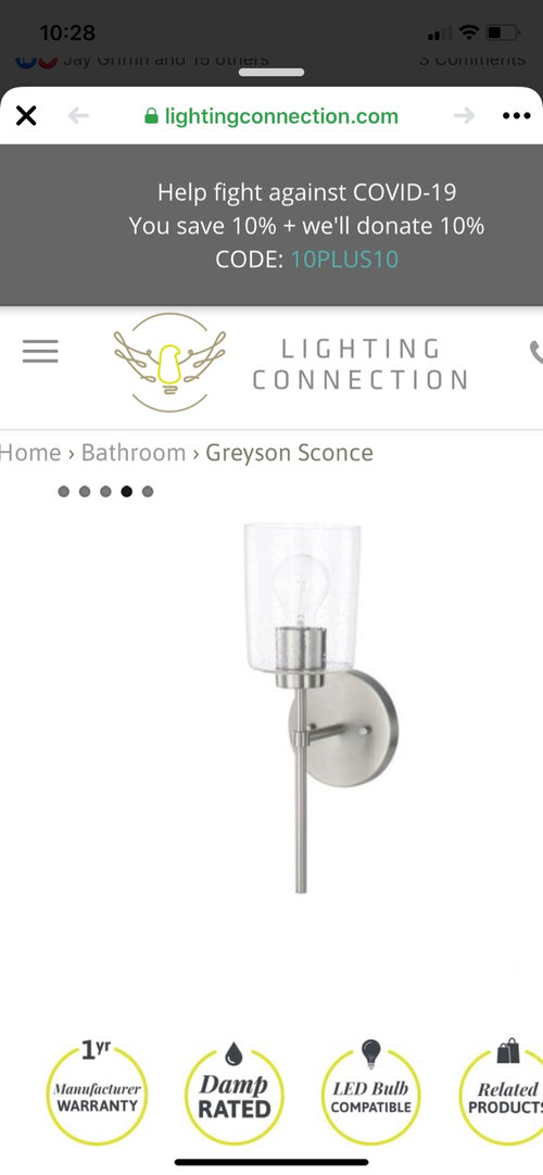 side or above lighting for vanity with offcentered sink