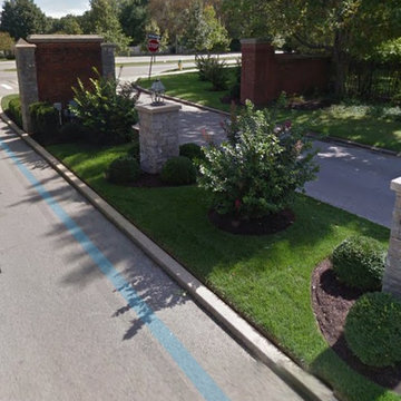 McMeekin Subdivision new entry and reworking medians with new stone walls