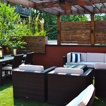 Traditional Garage Roof Deck