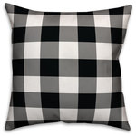 DDCG - Black Buffalo Check 18x18 Throw Pillow - With a touch of rustic, a dash of industrial, and a pinch of modern elegance, this throw pillow helps you create a warm and welcoming space in your home. The durable fabric of this item ensures it lasts a long time in your home. The result is a quality crafted product that makes for a stylish addition to your home.