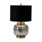 Amelia 1 Light Table Lamp, Handfinished Silver and Polished Gold