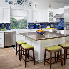 l kitchen with island