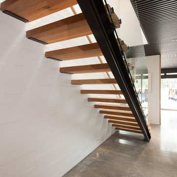 Custom designed floating staircase