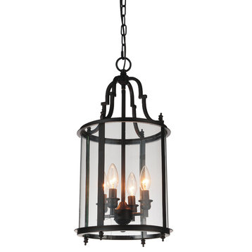 Desire 4 Light Drum Shade Mini Pendant With Oil Rubbed Bronze Finish