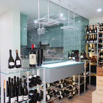 Glass-Enclosed Wine Room Tasting Counter - Boca Raton, FL