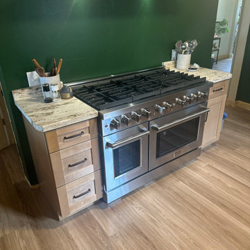 Warm & Functional: Birch Cabinet Kitchen Remodel with River Gold Countertops